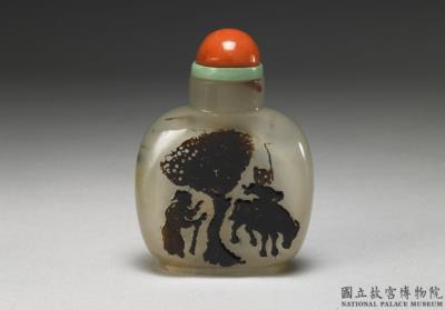 图片[2]-Agate snuff bottle with shepherd design.-China Archive